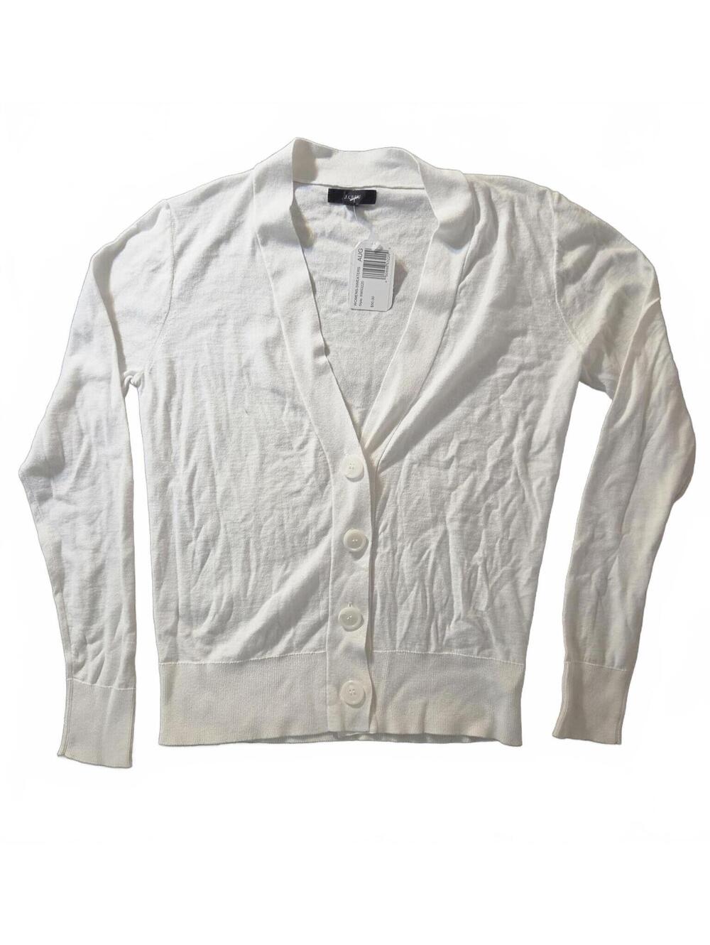 J.Crew Women's White Button-Up Cardigan Sweater XS